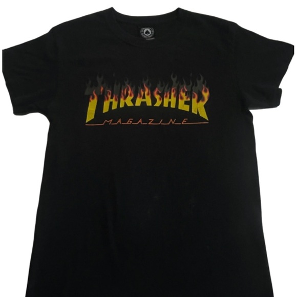 Woman’s Thrasher Black Graphic T-Shirt - Picture 1 of 1